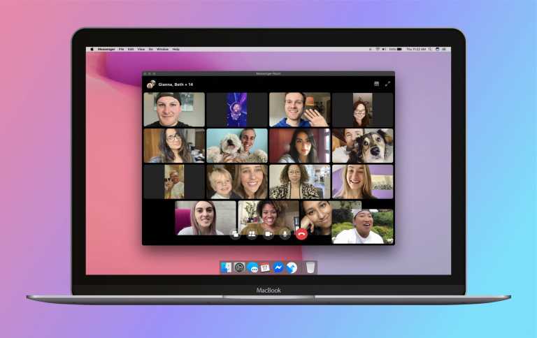 Facebook Messenger Rooms Videollamadas hasta de 50 personas.