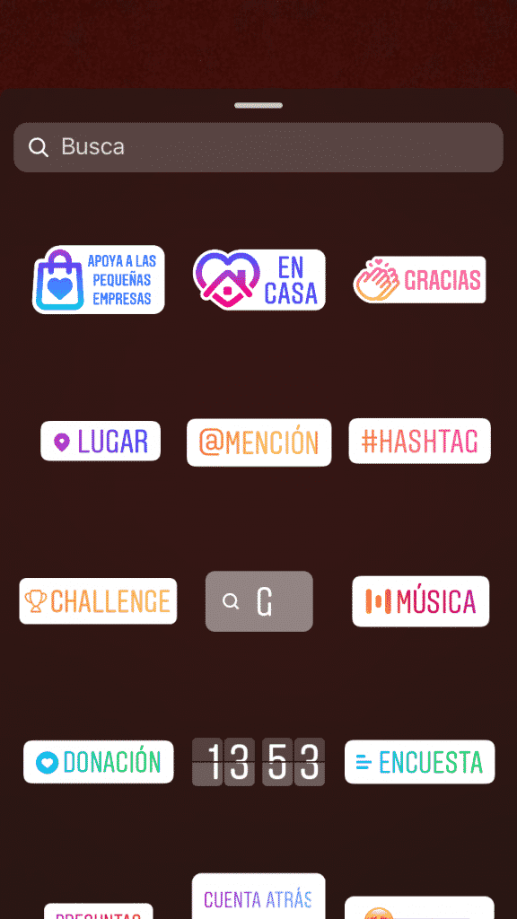 Nuevo Sticker de Instagram "Apoya a las pequeñas empresas"