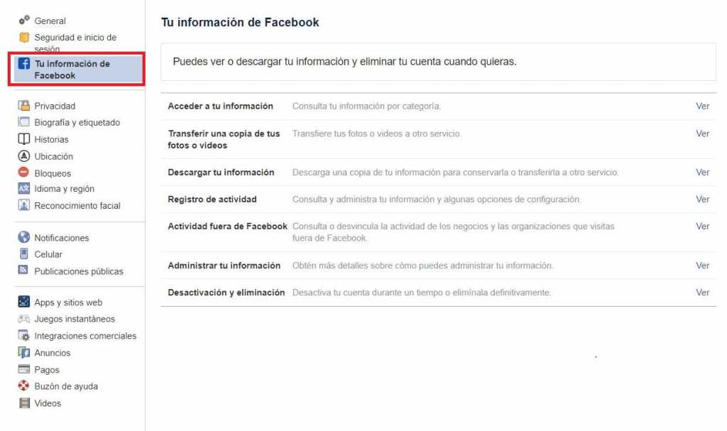  Facebook a Google Fotos