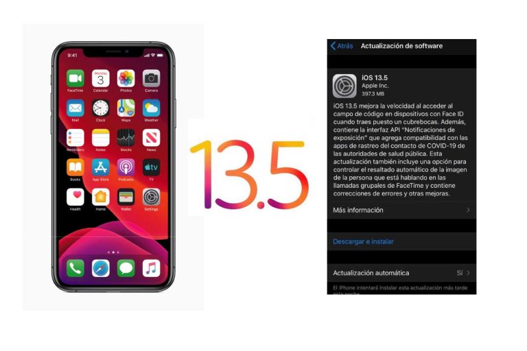 iOS 13.5 de Apple, ya esta disponible para iPhone y iPad.