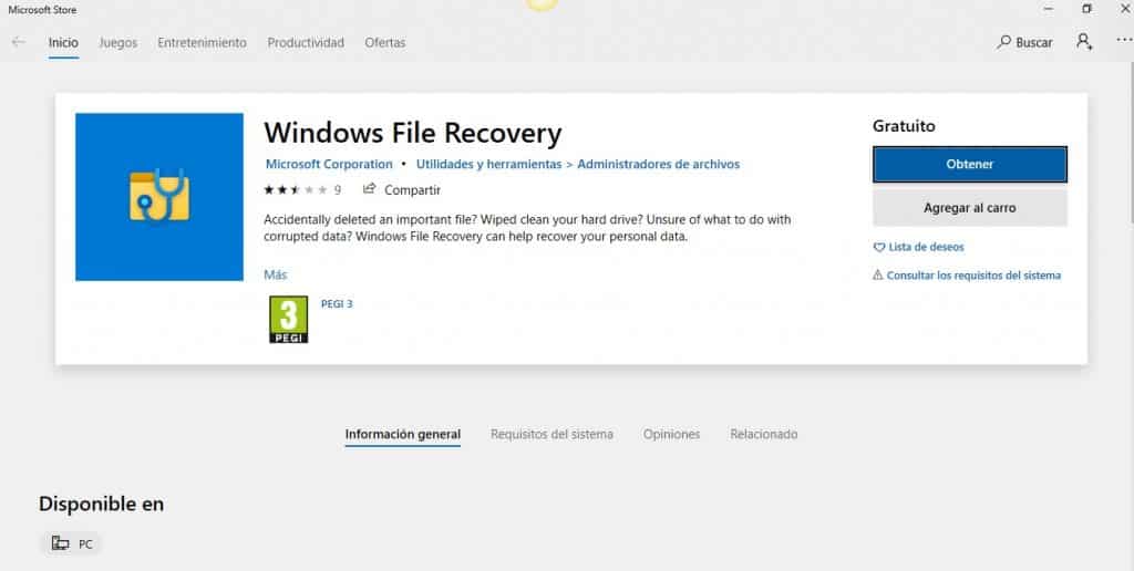 Windows File Recovery la APP Gratis de Microsoft para recuperar archivos borrados