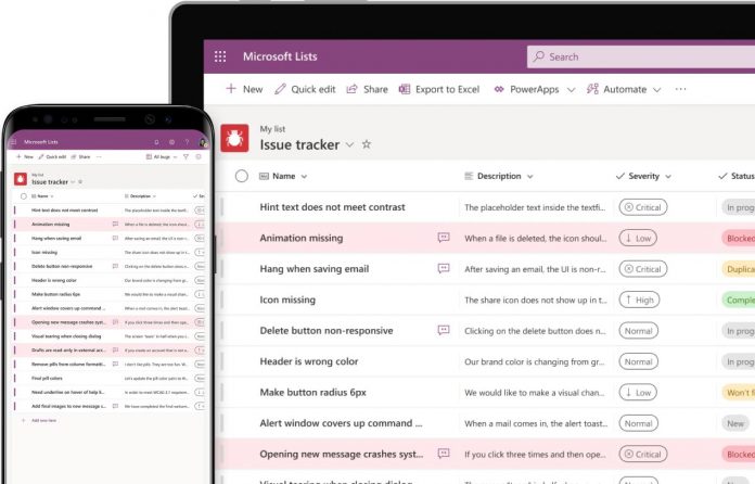 Microsoft Lists ya está disponible