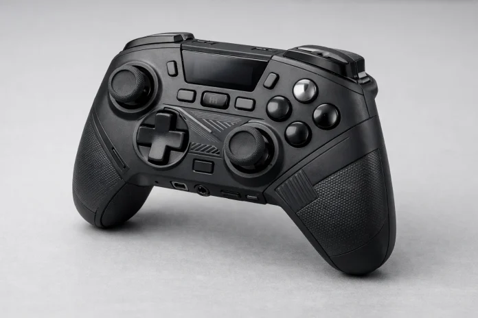 Mando para PC ASUS ROG Raikiri II Pro con diseño gaming y botones visibles.