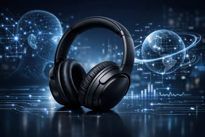 Auriculares Bose con iconos de inteligencia artificial y audio de lujo