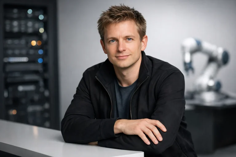 Greg Brockman, cofundador y presidente de OpenAI, en un entorno tecnológico.
