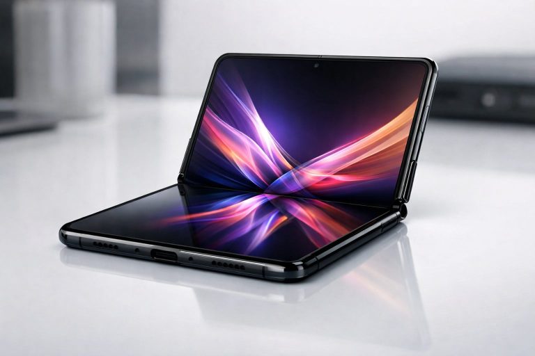 Motorola Razr Fold abierto mostrando pantalla interior y diseño plegable