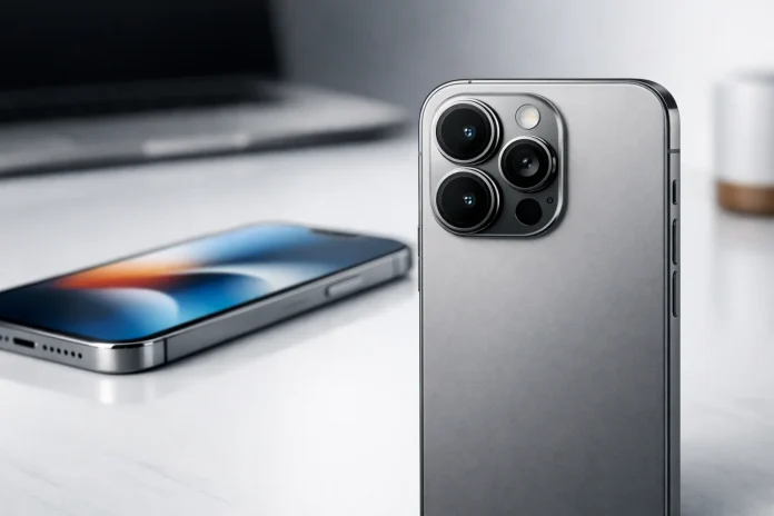 iPhone 18 Pro con cámara principal Fusion de 48 Mpx y diseño en color burdeos