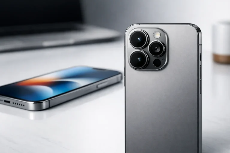 iPhone 18 Pro con cámara principal Fusion de 48 Mpx y diseño en color burdeos